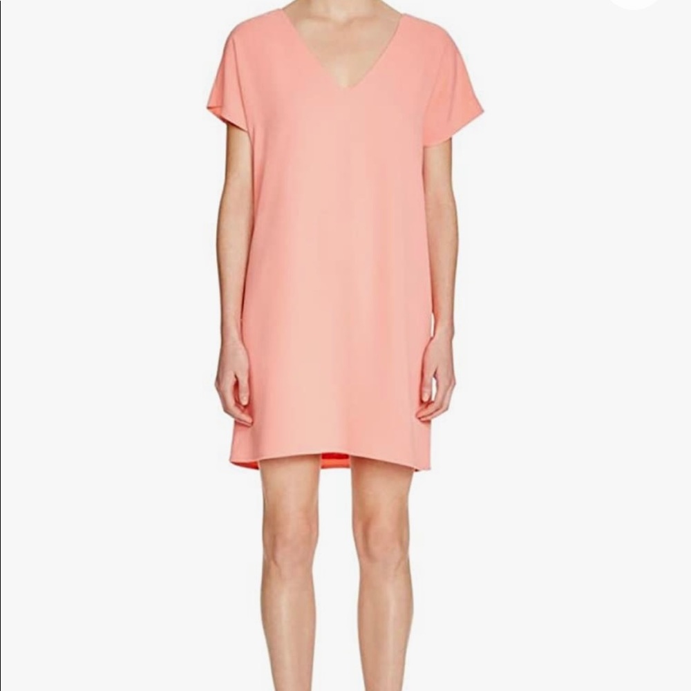 Copper & Ella Anna Dress - Salmon - Double Vneck